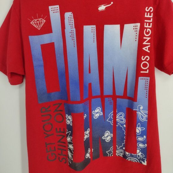 Diamond Supply Co Get Your Shine On Los Angeles Skate Red T-Shirt - Picture 2 of 6